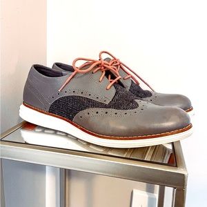 Cole Haan Women’s Grand Grey Jones Leather Oxford USA Sz 8.5 Lace Up Shoes